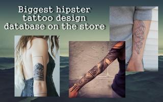 Hipster tattoo पोस्टर