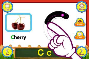 ABC Fruits English Flashcards screenshot 1