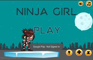 Ninja Girl Gravity Game Affiche