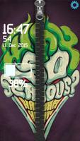 Joker Zipper Lock Screen Affiche