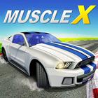 amerikanisch Muskel Auto Drift Rennen Simulator Zeichen