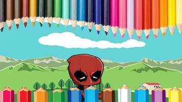 Coloring DeadpooL ポスター