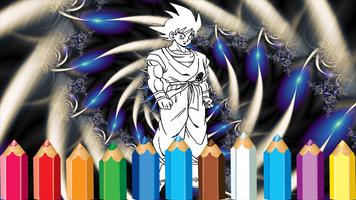 Coloring Goku poster