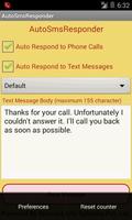 برنامه‌نما Auto SMS Responder عکس از صفحه