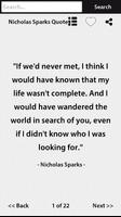 Nicholas Sparks Quotes poster