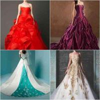 Colorful Wedding Dress Design โปสเตอร์
