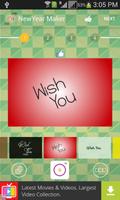 New Year Greetings Card Maker Affiche