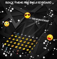 表情符号键盘的黑色主题 海报