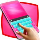 粉紅色和藍色鍵盤主題 APK