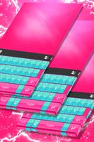 Pink and Blue Keyboard Theme Affiche