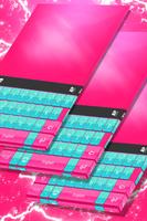 Pink and Blue Keyboard Theme poster