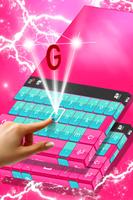 Pink and Blue Keyboard Theme ảnh chụp màn hình 2