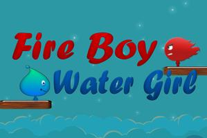 Pixel fire boy and water Girl Affiche