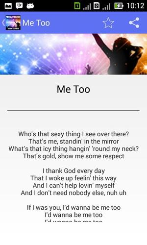 Meghan Trainor Me Too Lyrics For Android Apk Download