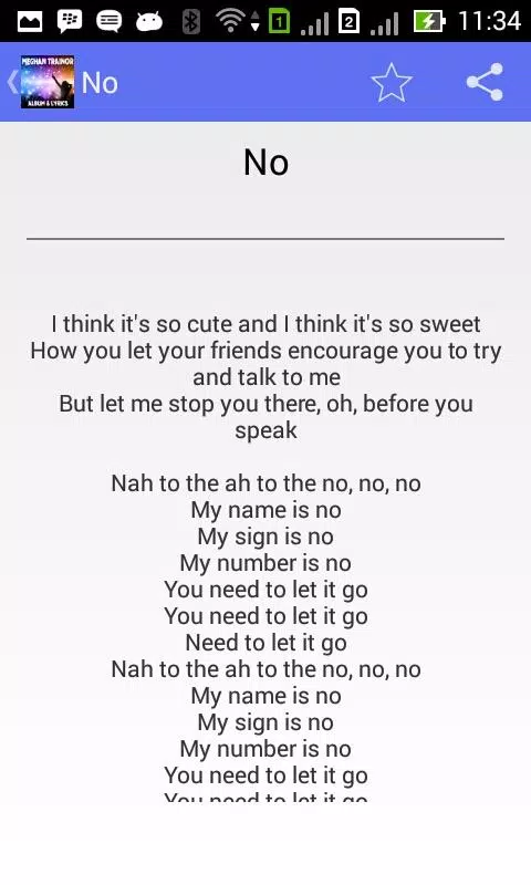 Meghan Trainor No - Lyrics APK for Android Download