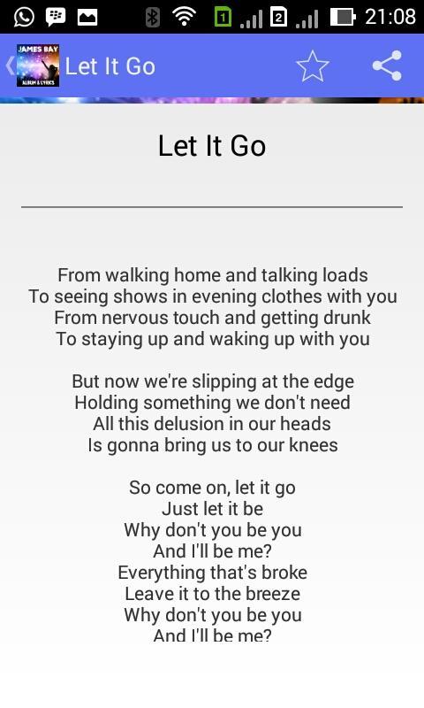 James Bay Let It Go Lyrics Complete Induced Info