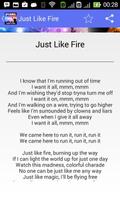 Pink Just Like Fire - Lyrics capture d'écran 2