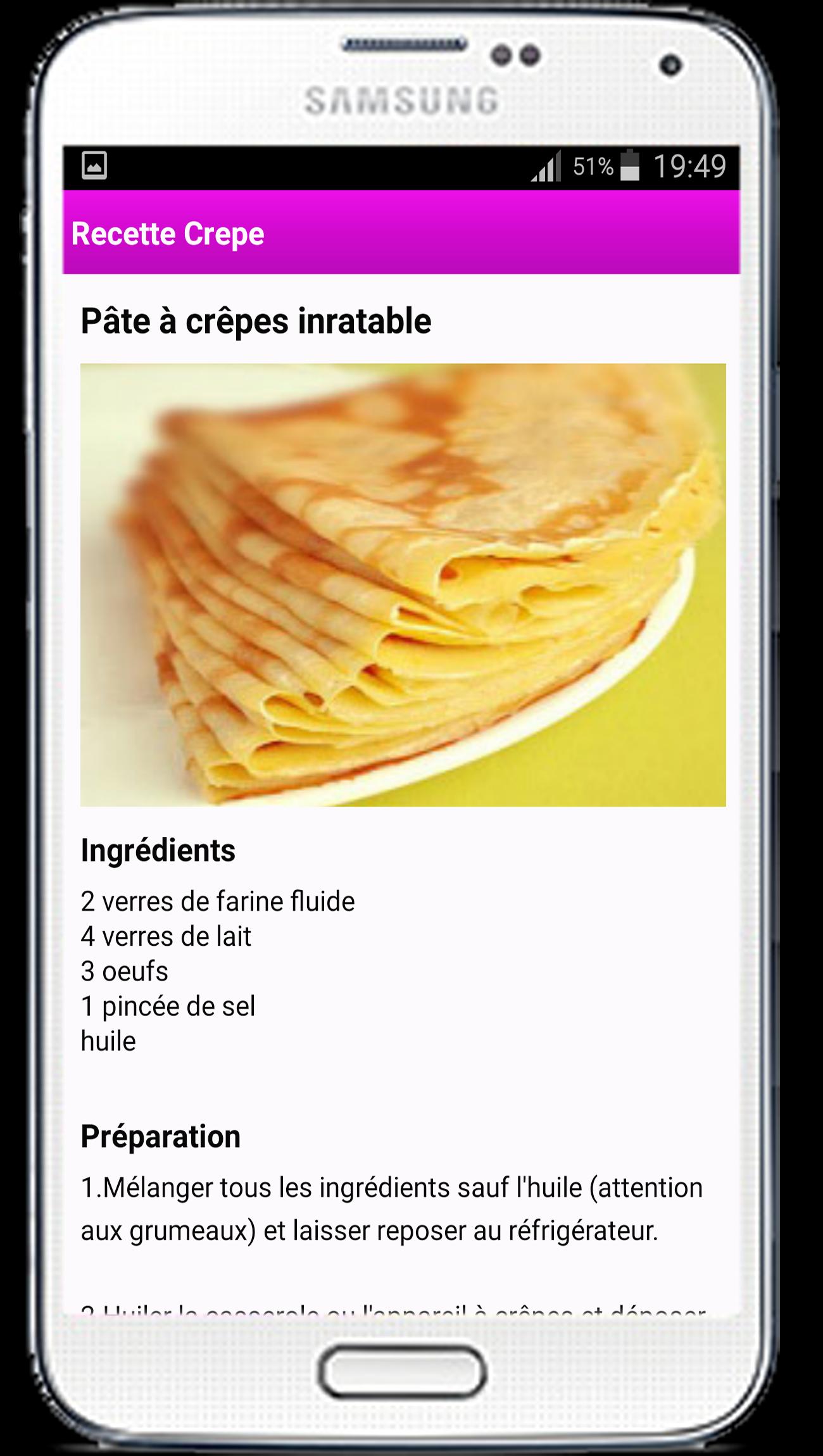 Recette Crepe Facile Et Rapide For Android Apk Download