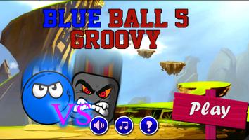 New blue Ball 10 groovy Affiche