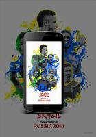 Brazil Football Team  Worldcup Wallpaper 2018 Affiche