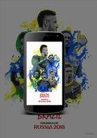 Brazil Football Team  Worldcup Wallpaper 2018 plakat