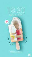 Blue ice cream - Solo Locker (Lock Screen) Theme Cartaz