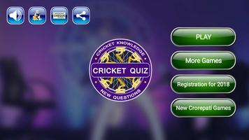Cricket Quiz In KBC 2018 Style Affiche