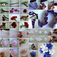 پوستر Paper flower craft