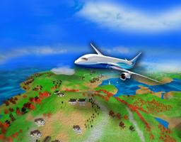 Jumbo Avion Simulateur de Affiche