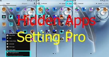Hidden Apps Setting Pro Free (Prank) Affiche