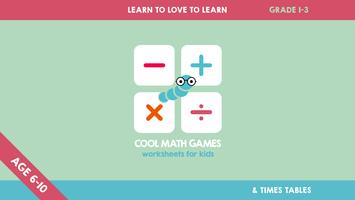 Cool Math Games: Worksheets Affiche