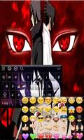 Uchiha Sasuke Vs Itachi Anime Keyboard Theme captura de pantalla 2