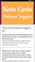 Kata Cinta Bahasa Inggris screenshot 2