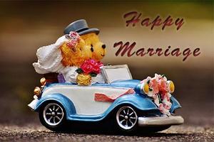 Happy Marriage & Wedding Card Affiche