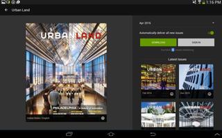 برنامه‌نما Urban Land Magazine عکس از صفحه