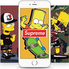 Bart x Supreme Wallpapers HD biểu tượng
