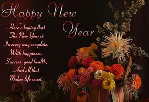 Happy New Year Greetings Affiche