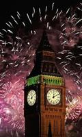 new year fireworks wallpaper poster