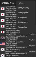 VPN List Free capture d'écran 2