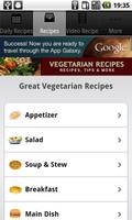 Vegetarian Recipes! captura de pantalla 1