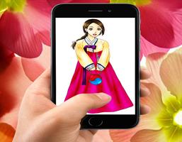 Korean Woman Cartoon syot layar 1