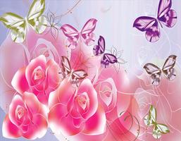新的粉红色的花蝴蝶 截图 2
