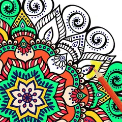 Adult Coloring Book: Mandala,Flowers,Animals Pages APK 下載