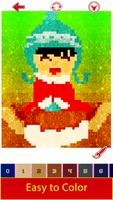 Christmas Glitter Pixel Art: Color by Number Book captura de pantalla 2