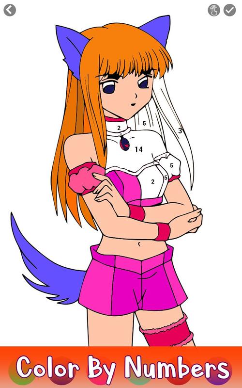 Coloring Anime App Anime Color by Number Adult Coloring Paint Book for
