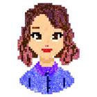 Girls Glitter Color by Number  Zeichen