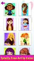 Girls Glitter Color by Number  Plakat