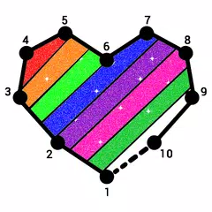 Dot to Dot to Glitter Coloring Icon