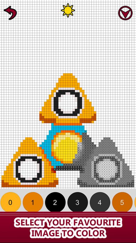 Fidget Spinner Color by Number: Pixel Art No.Color for Android - APK