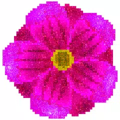 Flowers Glitter <span class=red>Pixel</span> Art - Color by Number Pages